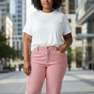 Mario Serrani Womens Casual Pink Trousers